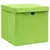 Produktbild 2 för Förvaringslådor med lock 10 st grön 32x32x32 cm tyg