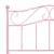 Produktbild 5 för Sängram rosa metall 100x200 cm
