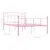 Produktbild 6 för Sängram rosa metall 120x200 cm