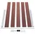 Produktbild 6 för Staketpanel WPC 353x106 cm brun
