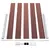 Produktbild 6 för Staketpanel WPC 872x106 cm brun
