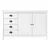 Produktbild 2 för Skänk Hill vit 130x40x80 cm massiv furu