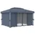 Produktbild 2 för Paviljong med draperi 4x3 m antracit aluminium