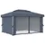 Produktbild 3 för Paviljong med draperi 4x3 m antracit aluminium
