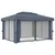 Produktbild 4 för Paviljong med draperi 4x3 m antracit aluminium