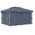 Produktbild 7 för Paviljong med draperi 4x3 m antracit aluminium