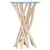 Produktbild 4 för Soffbord med glasskiva 35x35x50 cm massiv teak