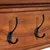Produktbild 6 för Väggmonterad hylla med krokar 70x10x20 cm massiv teak