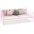 Produktbild 2 för Ram till dagbädd rosa metall 90x200 cm