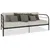 Produktbild 2 för Ram dagbädd svart metall 90x200 cm