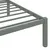 Produktbild 6 för Sängram grå metall 200x200 cm