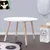 Produktbild 6 för H&S Collection Bord för barn 60x41 cm vit