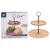 Produktbild 3 för Excellent Houseware Serveringsbricka 2-Tier bambu rund 16,5/21,5 cm