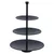 Produktbild 2 för Excellent Houseware Serveringsställ 3 våningar 36,5 cm matt svart