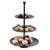 Produktbild 4 för Excellent Houseware Serveringsställ 3 våningar 36,5 cm matt svart