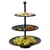 Produktbild 5 för Excellent Houseware Serveringsställ 3 våningar 36,5 cm matt svart