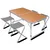 Produktbild 2 för Redcliffs Hopfällbart campingbord med 4 stolar 120x60x70 cm brun