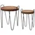 Produktbild 2 för H&S Collection Runda sidobord 2 st teak