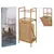 Produktbild 3 för Bathroom Solutions Förvaringshylla 2 hyllor och tvättkorg bambu 95 cm