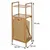 Produktbild 5 för Bathroom Solutions Förvaringshylla 2 hyllor och tvättkorg bambu 95 cm