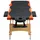 Hopfällbar massagebänk 3 sektioner trä svart och orange