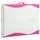 Hopfällbar massagebänk 2 sektioner aluminium vit och rosa