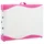 Hopfällbar massagebänk 3 sektioner aluminium vit och rosa