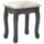 Sminkbord med pall grå 75x69x140 cm paulowniaträ