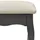 Sminkbord med pall grå 75x69x140 cm paulowniaträ