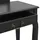 Sminkbord med pall svart 65x36x128 cm kejsarträ MDF