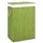 Tvättkorg bambu med 2 sektioner grön 72 L