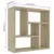 Produktbild 6 för Vägghylla sonoma-ek 45,1x16x45,1 cm spånskiva