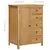 Produktbild 8 för vidaXl Garderob 76x52x105 cm massiv ek