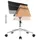 Snurrbar kontorsstol svart böjträ och konstläder