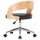 Snurrbar kontorsstol svart böjträ och konstläder