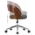 Snurrbar kontorsstol böjträ och tyg grå