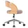 Snurrbar kontorsstol böjträ och tyg taupe
