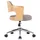 Snurrbar kontorsstol böjträ och tyg taupe