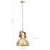 Produktbild 11 för Hänglampa industriell 25 W mässing rund 30 cm E27