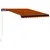 Produktbild 2 för Markis manuellt infällbar med LED 300x250 cm orange och brun