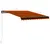 Produktbild 11 för Markis manuellt infällbar med LED 300x250 cm orange och brun