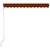 Produktbild 4 för Infällbar markis med vindsensor & LED 300x250 cm orange & brun