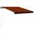 Produktbild 11 för Infällbar markis med vindsensor & LED 350x250 cm orange och brun
