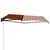 Produktbild 3 för Infällbar markis med vindsensor & LED 600x300 cm orange & brun