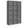 Hylla med 15 kuber med lådor grå 103x30x175,5 cm tyg