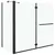 Produktbild 2 för Duschvägg fällbar ESG 120x68x130 cm svart
