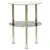 Produktbild 2 för 322789 2-Tier Side Table Transparent & Black 38 cm Tempered Glass