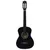 Produktbild 3 för Gitarr för nybörjare med fodral klassisk svart 3/4 36"
