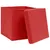 Produktbild 4 för Förvaringslådor med lock 10 st 28x28x28 cm röd
