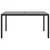 Produktbild 2 för Utebord 150x90x75 cm Härdat glas och konstrotting svart 